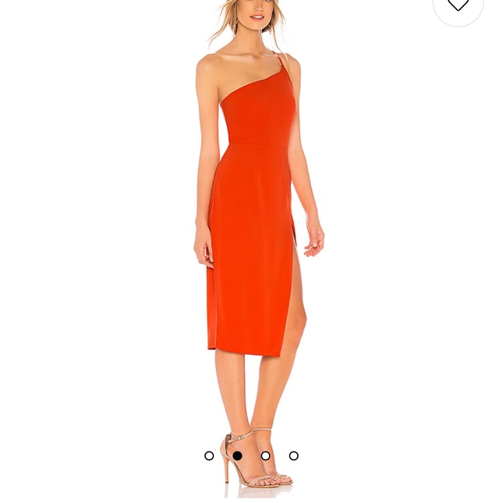 Lovers and Friends - Lazo Midi Dress in Blood Orange - size 8